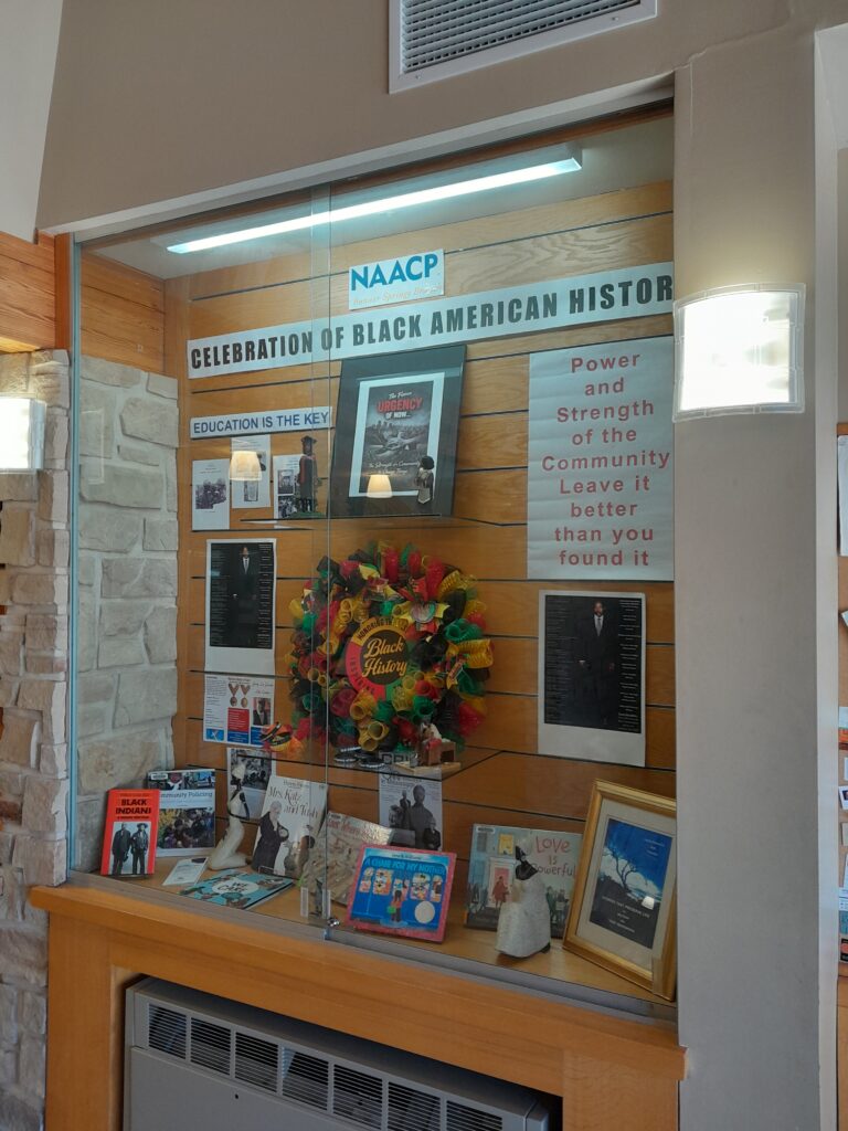 Photo of lobby glass display case