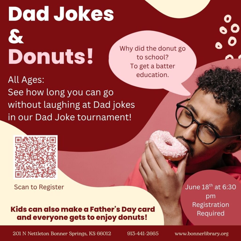 Dad Jokes and Donuts June 18th at 6:30 pm