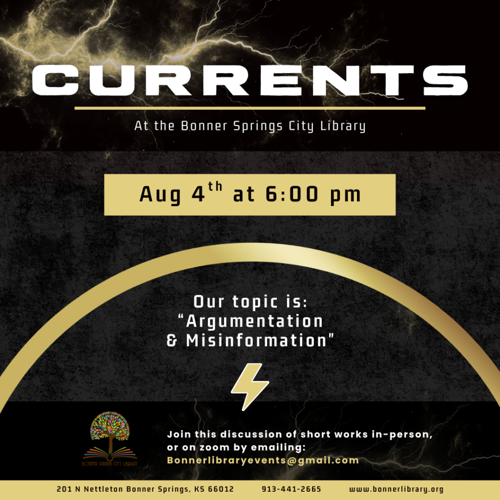 Currents August 4 at 6:00 pm