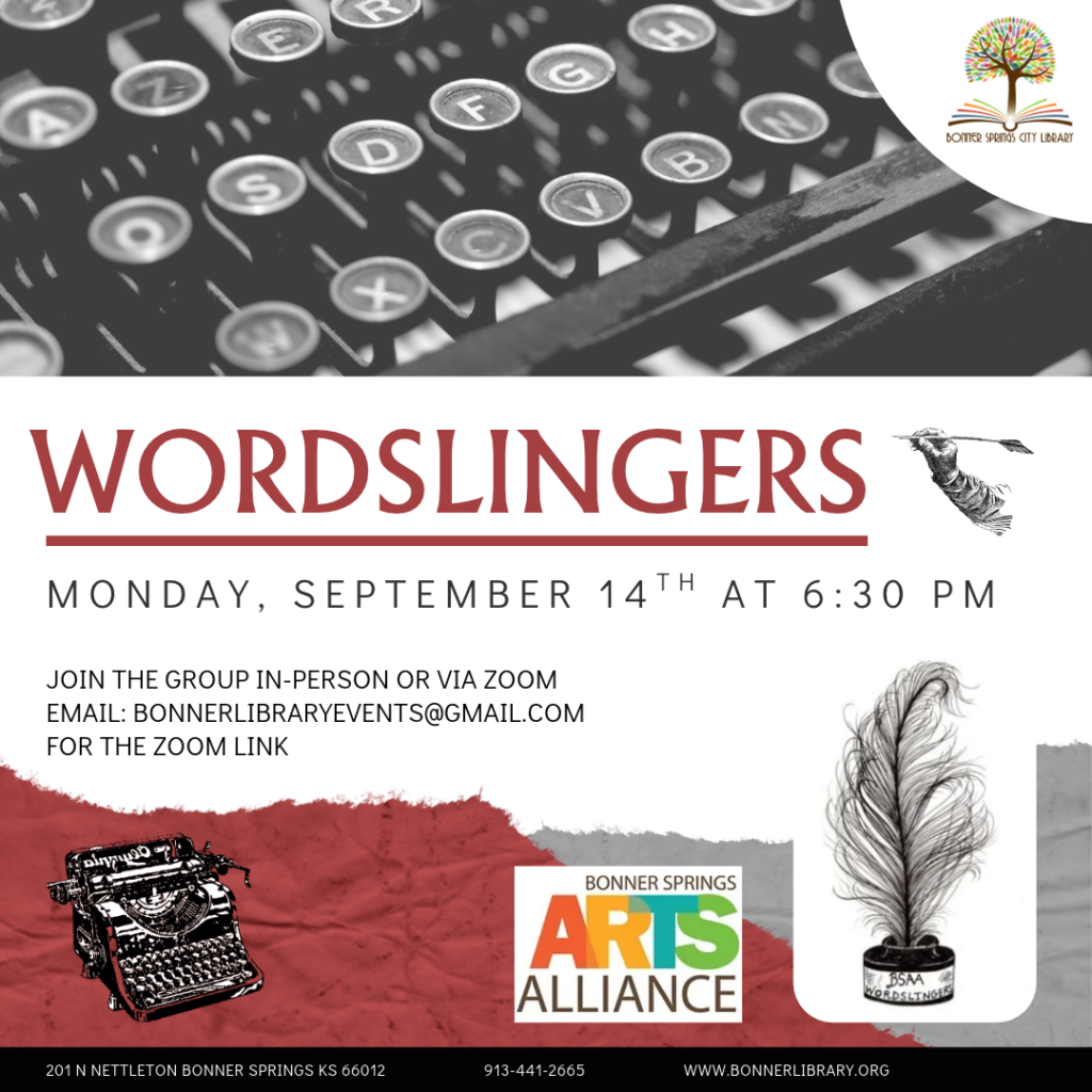Wordslingers Mon, September 14th at 6:30 pm
