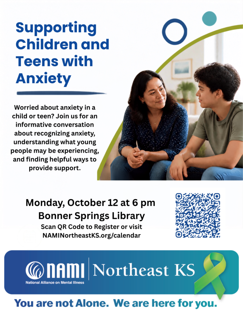 NAMI Supporting children and teens with anxiety Mon, Oct 12 at 6:00 pm