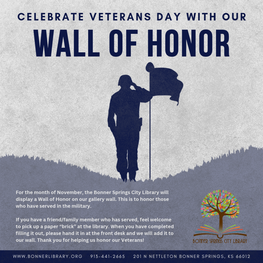 Celebrate Veteran's Day with our Wall of Honor for the month of November